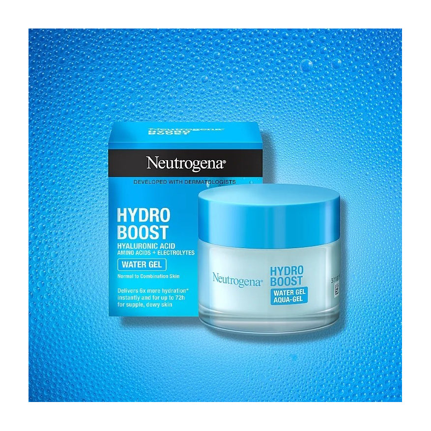 Neutrogena Hydro Boost Water Gel with Hyaluronic Acid 1.7 Fl. Oz - 4x Hydration for Dewy Skin, Gentle & Non-Greasy Moisture, Suitable for All Skin Types