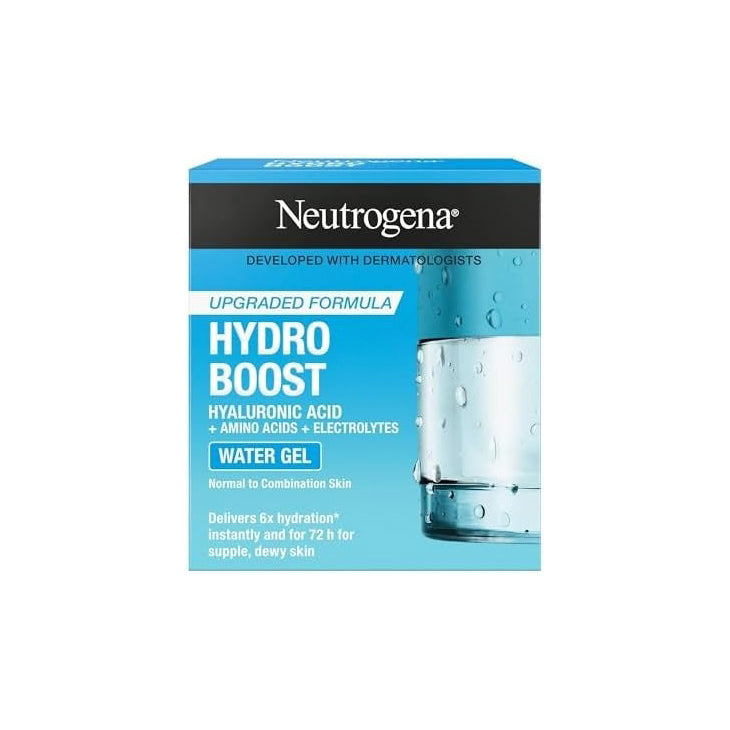 Neutrogena Hydro Boost Water Gel with Hyaluronic Acid 1.7 Fl. Oz - 4x Hydration for Dewy Skin, Gentle & Non-Greasy Moisture, Suitable for All Skin Types